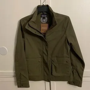 Patagonia Women s Prairie Dusk Jacket Organic Cotton Size XS Fatigue Green NWT